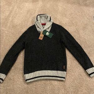 Roots cabin shawl men’s sweater